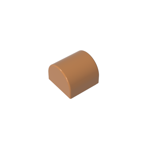 Gobricks,Brick Curved 1 x 1 x 2/3 Double Curved Top, No Studs,49307