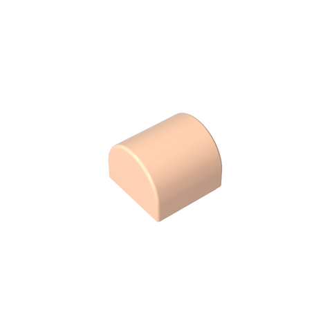Gobricks,Brick Curved 1 x 1 x 2/3 Double Curved Top, No Studs,49307