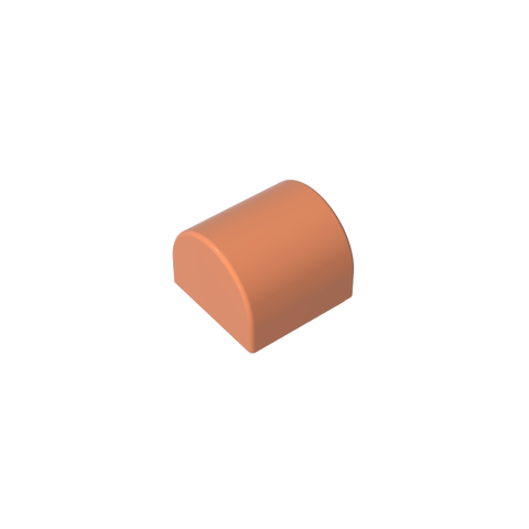 Gobricks,Brick Curved 1 x 1 x 2/3 Double Curved Top, No Studs,49307