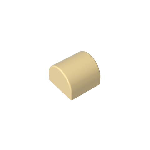 Gobricks,Brick Curved 1 x 1 x 2/3 Double Curved Top, No Studs,49307
