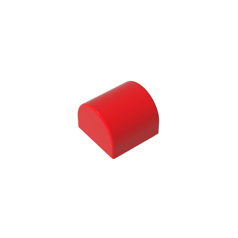Gobricks,Brick Curved 1 x 1 x 2/3 Double Curved Top, No Studs,49307