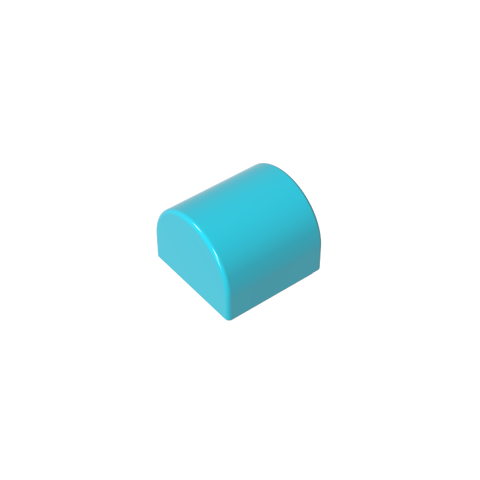 Gobricks,Brick Curved 1 x 1 x 2/3 Double Curved Top, No Studs,49307