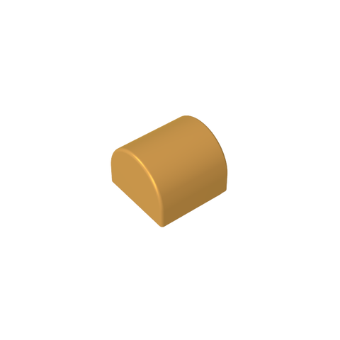 Gobricks,Brick Curved 1 x 1 x 2/3 Double Curved Top, No Studs,49307