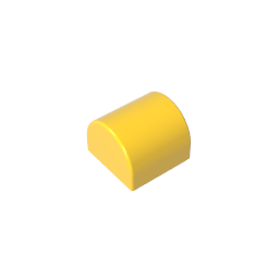 Gobricks,Brick Curved 1 x 1 x 2/3 Double Curved Top, No Studs,49307