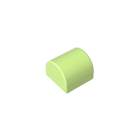 Gobricks,Brick Curved 1 x 1 x 2/3 Double Curved Top, No Studs,49307