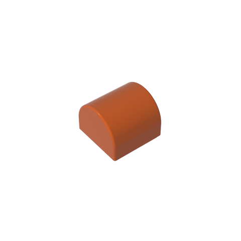 Gobricks,Brick Curved 1 x 1 x 2/3 Double Curved Top, No Studs,49307
