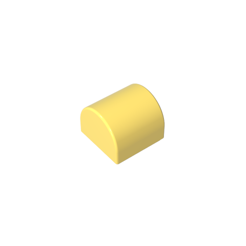 Gobricks,Brick Curved 1 x 1 x 2/3 Double Curved Top, No Studs,49307