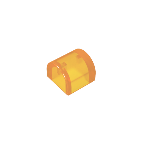 Gobricks,Brick Curved 1 x 1 x 2/3 Double Curved Top, No Studs,49307
