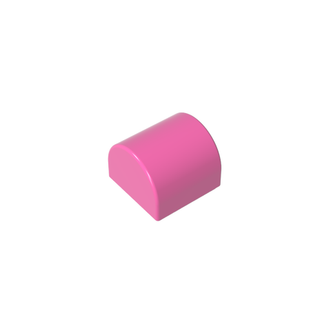 Gobricks,Brick Curved 1 x 1 x 2/3 Double Curved Top, No Studs,49307