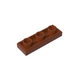 Gobricks,Tile Special 1 x 3 Inverted with Center Hole,35459