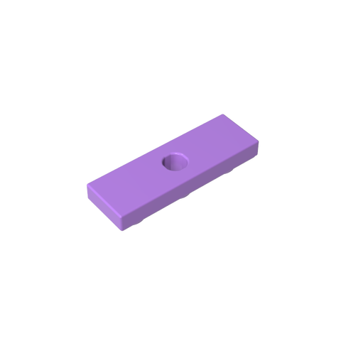 Gobricks,Tile Special 1 x 3 Inverted with Center Hole,35459