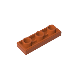 Gobricks,Tile Special 1 x 3 Inverted with Center Hole,35459