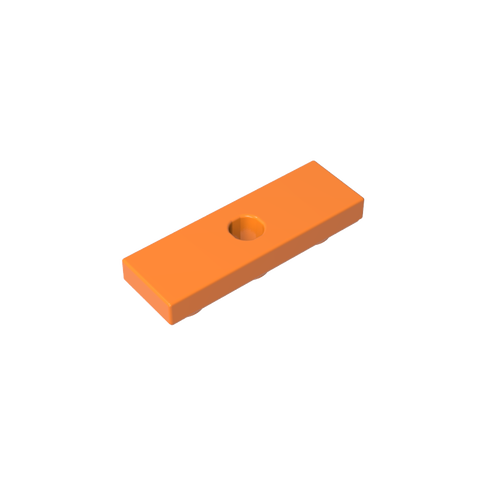 Gobricks,Tile Special 1 x 3 Inverted with Center Hole,35459