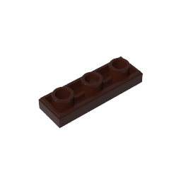 Gobricks,Tile Special 1 x 3 Inverted with Center Hole,35459