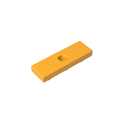 Gobricks,Tile Special 1 x 3 Inverted with Center Hole,35459