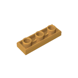 Gobricks,Tile Special 1 x 3 Inverted with Center Hole,35459