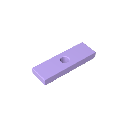 Gobricks,Tile Special 1 x 3 Inverted with Center Hole,35459