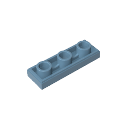 Gobricks,Tile Special 1 x 3 Inverted with Center Hole,35459