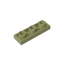 Gobricks,Tile Special 1 x 3 Inverted with Center Hole,35459