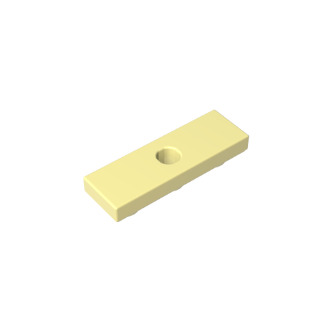 Gobricks,Tile Special 1 x 3 Inverted with Center Hole,35459