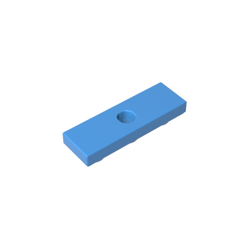 Gobricks,Tile Special 1 x 3 Inverted with Center Hole,35459