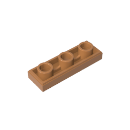 Gobricks,Tile Special 1 x 3 Inverted with Center Hole,35459