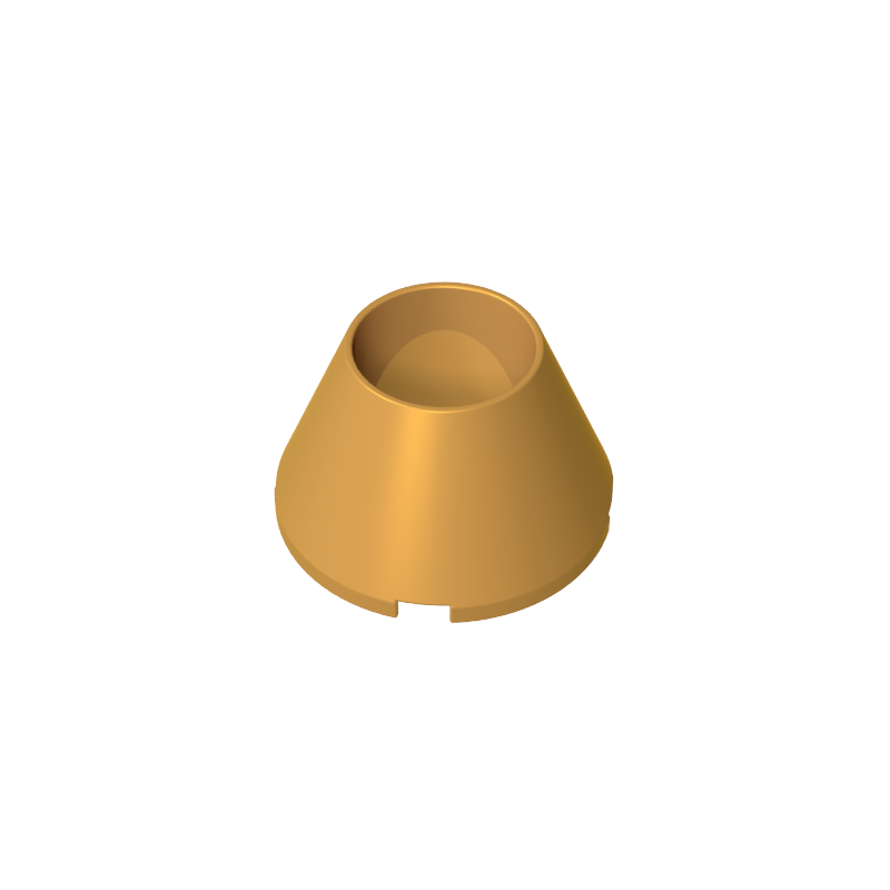 Gobricks,Cone 4 x 4 x 2 Hollow No Studs,4742