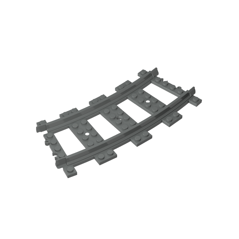 Gobricks,Vehicle Track, Train, Plastic (RC Trains) Curved,53400