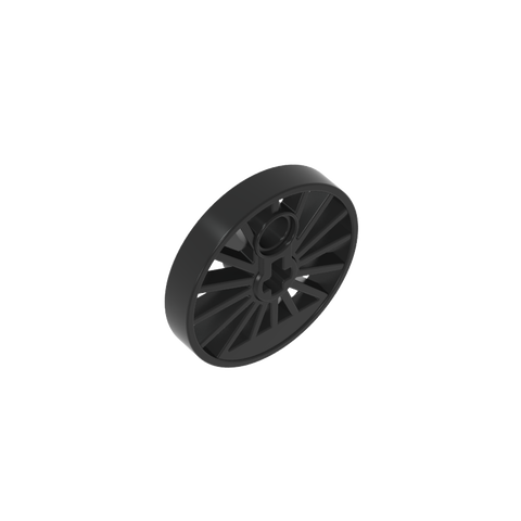 Gobricks,Train Wheel RC Train, Spoked with Technic Axle Hole and Counterweight, 30 mm diameter [Blind Driver],85489b,85558