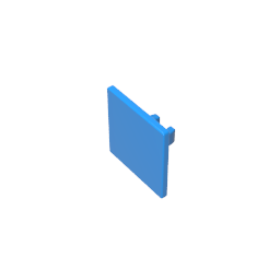 Gobricks,Road Sign Clip-on 2 x 2 Square [Thick Open O Clip],15210