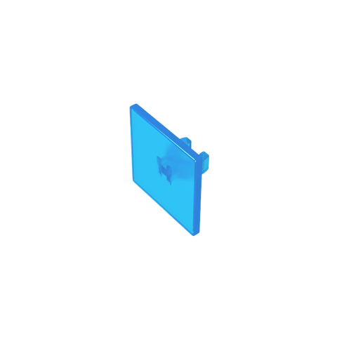 Gobricks,Road Sign Clip-on 2 x 2 Square [Thick Open O Clip],15210