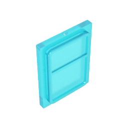 Gobricks,Glass for Train Door Lip On All Sides,35157