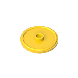 Gobricks,Minifig Shield Round with Stud and Raised Rim [Plain],91884