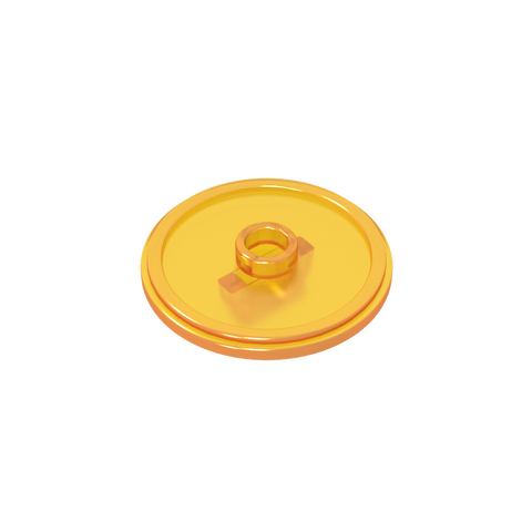 Gobricks,Minifig Shield Round with Stud and Raised Rim [Plain],91884