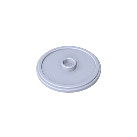 Gobricks,Minifig Shield Round with Stud and Raised Rim [Plain],91884