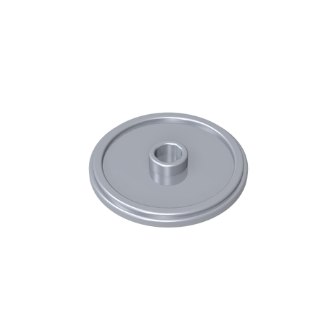 Gobricks,Minifig Shield Round with Stud and Raised Rim [Plain],91884