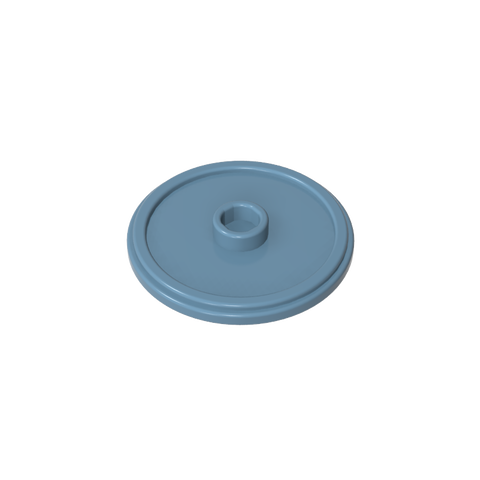 Gobricks,Minifig Shield Round with Stud and Raised Rim [Plain],91884