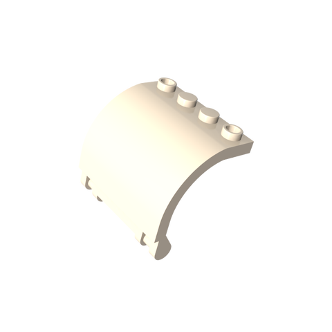 Gobricks,Hinge Panel 3 x 4 x 3 Curved,18910