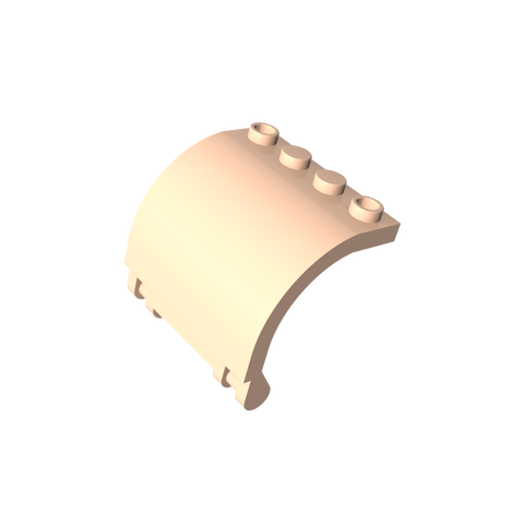 Gobricks,Hinge Panel 3 x 4 x 3 Curved,18910