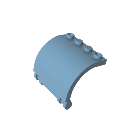 Gobricks,Hinge Panel 3 x 4 x 3 Curved,18910