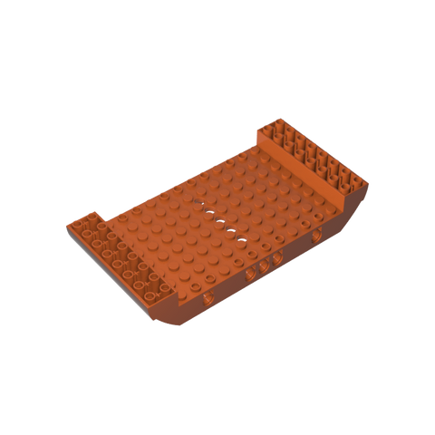 Gobricks,Boat Hull Section, Large Middle 8 x 16 x 2 1/3 with 5 Holes,95227