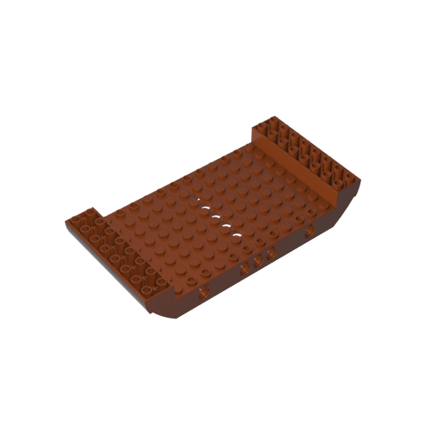 Gobricks,Boat Hull Section, Large Middle 8 x 16 x 2 1/3 with 5 Holes,95227