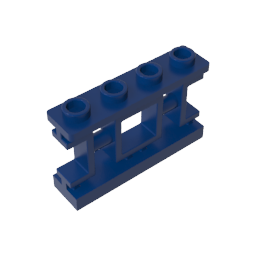 Gobricks,Fence 1 x 4 x 2 Ornamental Asian Lattice with 4 Studs,32932