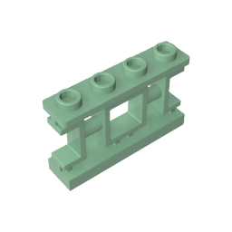 Gobricks,Fence 1 x 4 x 2 Ornamental Asian Lattice with 4 Studs,32932