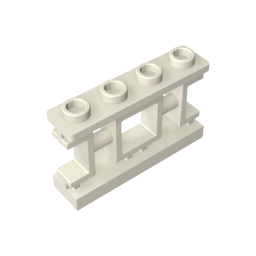 Gobricks,Fence 1 x 4 x 2 Ornamental Asian Lattice with 4 Studs,32932