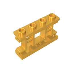 Gobricks,Fence 1 x 4 x 2 Ornamental Asian Lattice with 4 Studs,32932