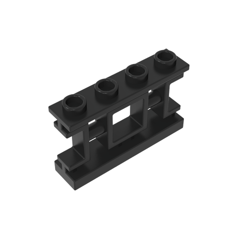 Gobricks,Fence 1 x 4 x 2 Ornamental Asian Lattice with 4 Studs,32932