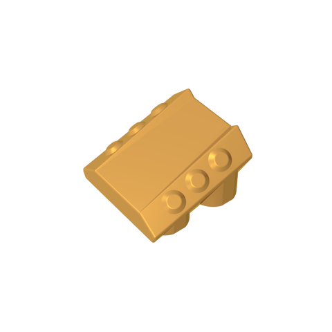 Gobricks,Slope 2 x 2 No Studs, with 3 Side Pistons Raised Edges,30603