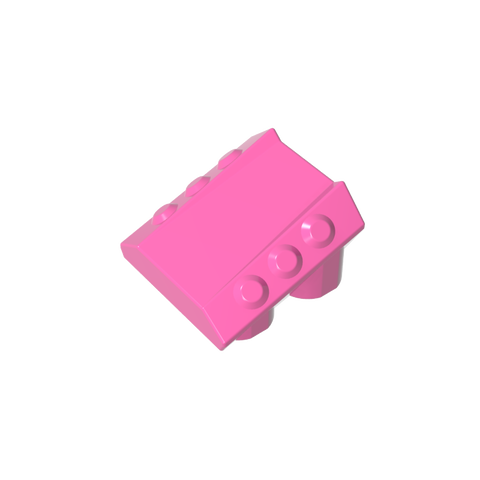 Gobricks,Slope 2 x 2 No Studs, with 3 Side Pistons Raised Edges,30603