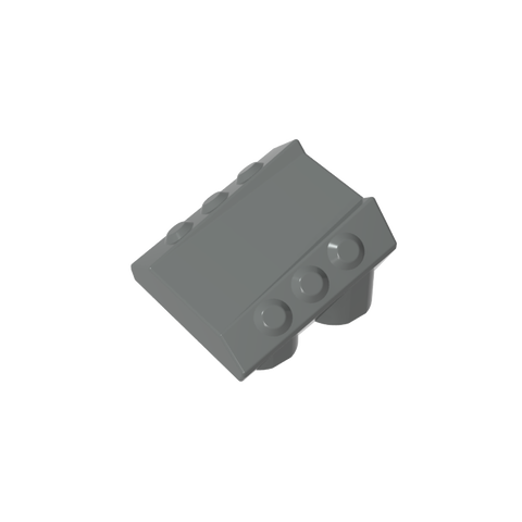 Gobricks,Slope 2 x 2 No Studs, with 3 Side Pistons Raised Edges,30603